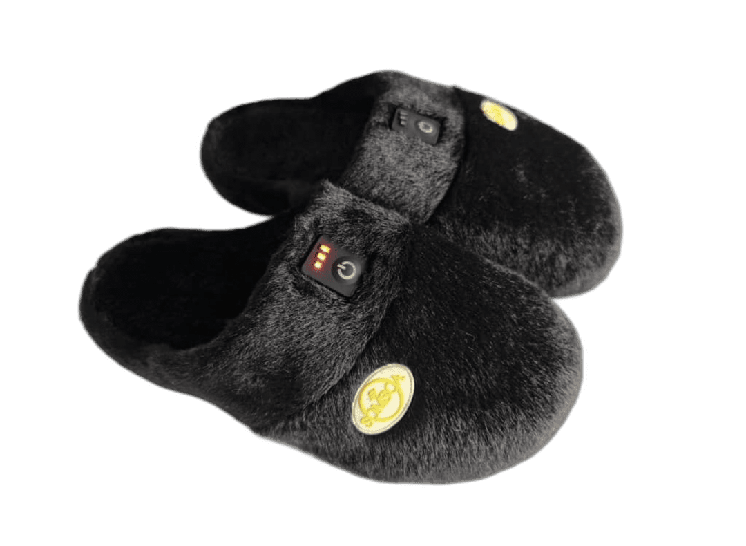 Black Heated Slippers
