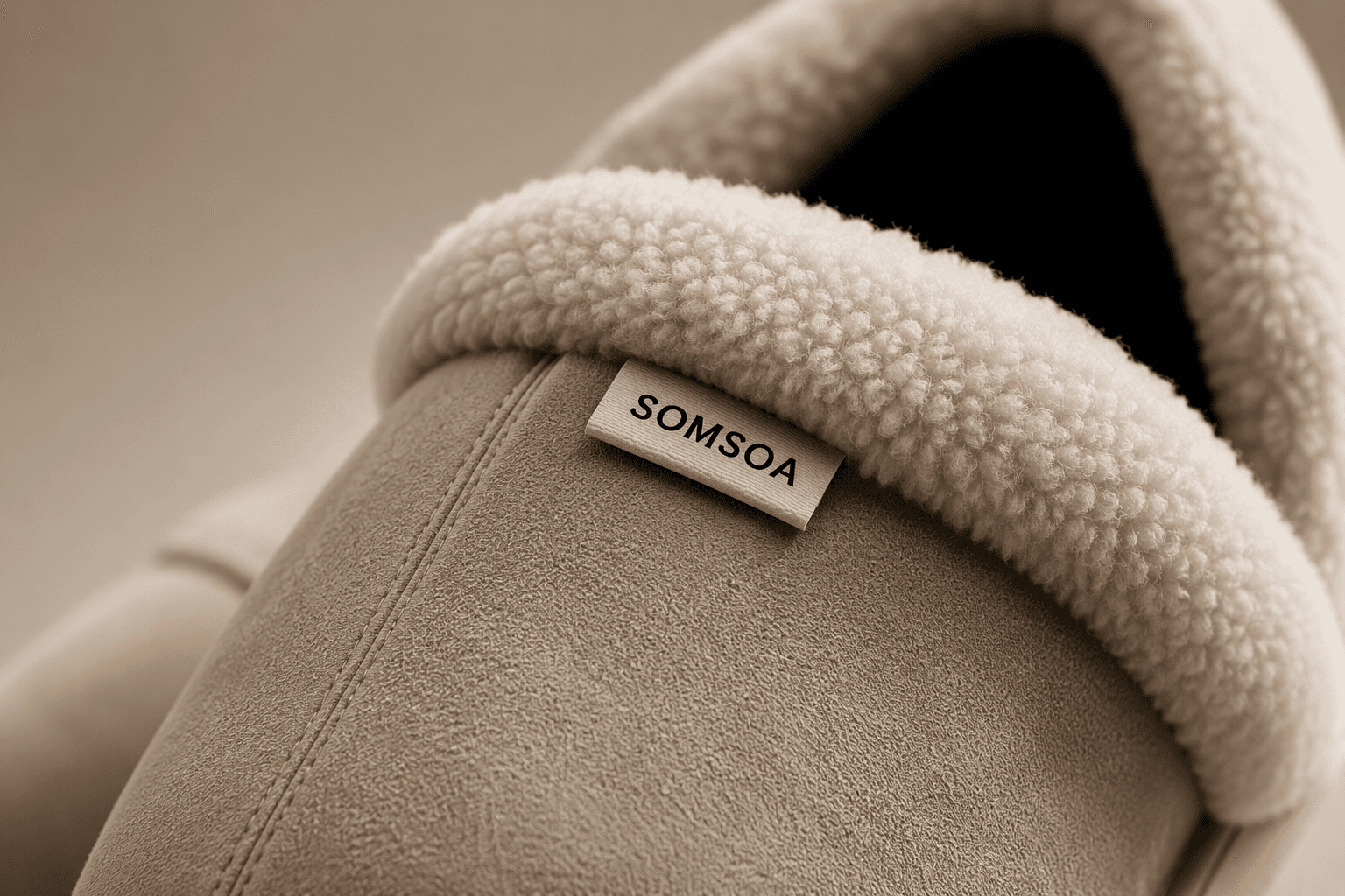 Close-up of a SOMSOA heated slipper